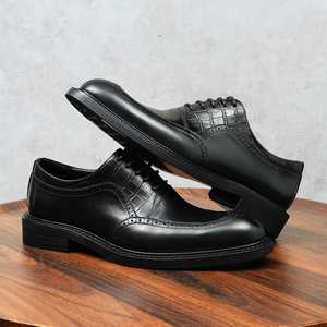 Nouvelles Chaussures Oxford Grande Taille en Cuir Véritable pour Hommes – Vente Directe – Formelles, Décontractées, à Enfiler, Respirantes et Antidérapantes - Product Image 1
