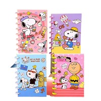 Cuaderno Espiral A5 de Snoopy, Bonito Cuaderno con Espiral y Páginas Rayadas, Diario para Estudiantes, Regalo de Papelería Escolar