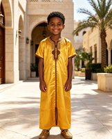 CCY 2026 En stock Thobe, Kanduras, Qamis, Alabiya, Jubbah, Boubou pour garçons, broderie marocaine brillante