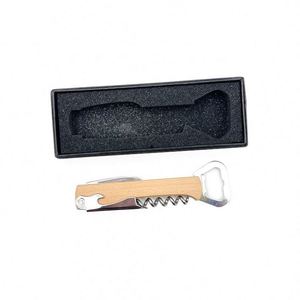 Tire-bouchon à vin personnalisé avec logo 4 en 1, ouvre-bouteille en bois avec boîte cadeau pour les cadeaux de mariage - Product Image 2