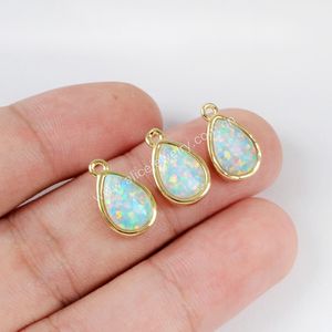 ZG0306 Liontin Opal Putih Asli, Liontin Opal Indah Lapis Emas <span class=keywords><strong>Teardrop</strong></span> - Product Image 3