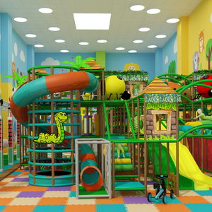 ASTM Verified Commercial Wild Jungle Adventure Series Indoor Playground Equipment for Children Mall with Spiral Tube Slide - Product Image 1
