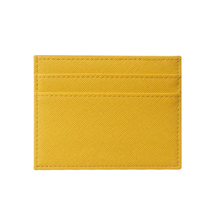 Хорошее качество красочные ПУ кожаный держатель для карт бумажник saffiano кожаный держатель для карт с 5 слотами для карт