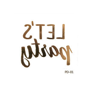 Autocollants temporaires de tatouages de mariage de mariée d'équipe métallique pour des conceptions de Glam de timbre chaud de partie nuptiale - Product Image 5