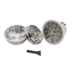 WOWO Tech Venta caliente dibujos animados 3 capas Metal lindo negro Aleación de Zinc tabaco <span class=keywords><strong>Robot</strong></span> <span class=keywords><strong>BB8</strong></span> molinillo de hierbas para fumar Accesorios - Product Image 2