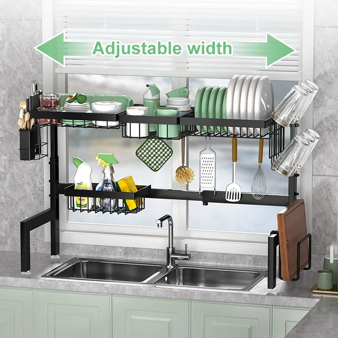Best Selling Retractable Kitchen Sink Rack Rustproof and Non-slip Dish ...