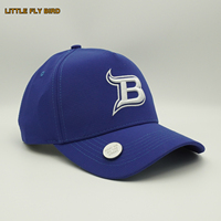 Casquette de golf et de course unisexe réglable à 5 panneaux en nylon, avec trous découpés sur mesure, imperméable, et logo brodé en 3D sur tissu toile