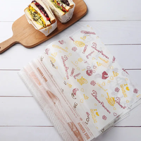 Vente en gros de papier jetable pour petit-déjeuner pain grillé Papier sandwich anti-graisse avec logo personnalisé