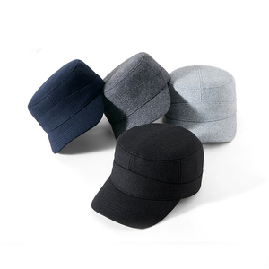 Casquette de baseball plate en laine mélangée chaude entièrement scellée pour <span class=keywords><strong>personnes</strong></span> âgées à grosse circonférence de tête en hiver - Product Image 4
