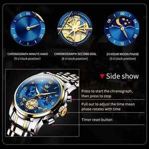Gran oferta OLEVS 2859 relojes de moda para hombre, reloj de pulsera con esfera de escala romana para hombre, acero inoxidable, cuarzo, resistente al agua, luminoso 2025 - Product Image 5