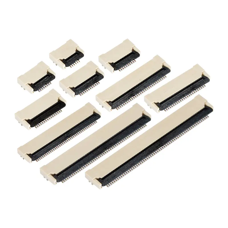 TAIHUA FPC Connector, 1.0mm Pitch Drawer Type Top Contact 4P-60P 2.5mm Horizontal SMT FPC Connector