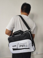 Sac bandoulière portable en EVA avec étui de protection pour manette filaire pour console de jeu PS5 Slim, boîte d'accessoires de jeu lumineux