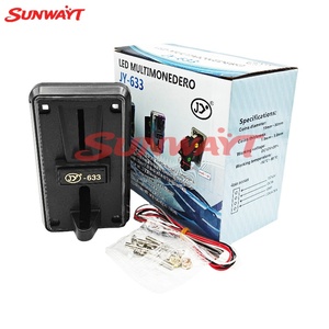 ตัวรับเหรียญแบบหลายชนิด JY-633 พร้อมแผงสีดำมีไฟ  แบบอิเล็กทรอนิกส์ ตั้งโปรแกรมได้ สำหรับตู้เกมหยอดเหรียญและตู้จำหน่ายสินค้าอัตโนมัติ - Product Image 2