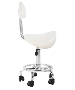 Venta al por mayor de sillas de salón blancas modernas de altura ajustable con cómodo respaldo para muebles de peluquería transfronterizos - Product Image 3