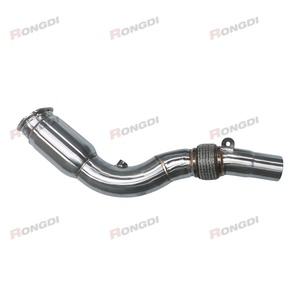 3.5" to 3" High Performance Downpipe for BMW S55 3.0T F80 M3 F82 M4 Car Exhaust Pipes Header Straight Downpipe with Resonator - Product Image 2