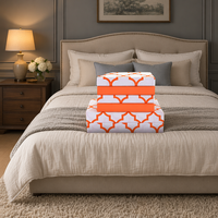 Parure de lit de luxe en microfibre 200TC, super douce et facile d'entretien, toutes saisons, pour hôtel, taille Queen, imprimée, moderne et durable, vente en gros