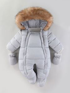 Mono de Invierno para Bebé Recién Nacido Unisex, Chaqueta Acolchada de Terciopelo y Poliéster, Estilo Casual - Product Image 5