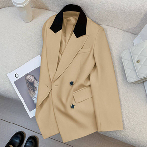 Nuevo Traje de Mujer de Primera Calidad, Estilo Casual, con Parches de Color, Doble Botonadura, a la Moda - Product Image 4