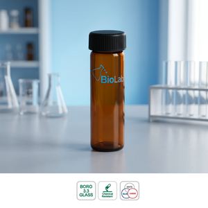 Frasco colorímetro de vidrio ámbar Boro 3.3 para muestras de laboratorio, contenedor para pruebas químicas, OEM personalizable, sin garantía - Product Image 4