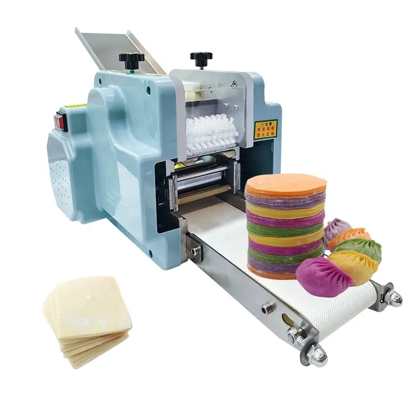 Tabletop Small Grain Product Automatic Papad Momo Empanada Samosa Gyoza Wonton Dumpling Maker Skin Wrapper Making Machine Price