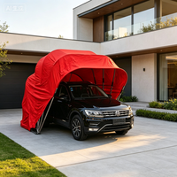 Abri de voiture extérieur pliable et mobile en métal recouvert de PVC, de petite à moyenne taille, résistant aux intempéries et imperméable