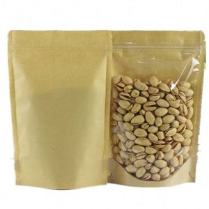 Sac refermable en papier kraft brun avec fenêtre, format 18x26cm, lot promotionnel - Product Image 1