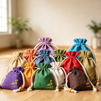 Tambahkan Logo Anda Tas Penyimpanan Perhiasan Cetak Logo Tas Serut Tas Paket Tas Jinjing Pegangan Panjang Tas Belanja Warna Kustom untuk Belanja