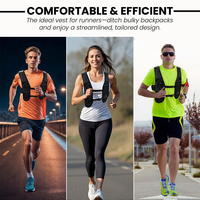 WRELS Laufweste Sofort Lieferbar Reflektierende Leichte Rucksackweste Verstellbare Lauf-Hydrationsweste Sport-Fitness-Hydrationsrucksack