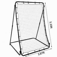 Filet de rebond de football en acier multi-angles, étanche, réglable et facile à installer pour l'entraînement sportif en extérieur