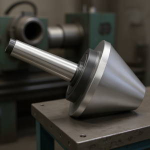 Contre-pointe rotative Fervi pour tuyaux de 120 mm, outil de tournage de précision conique - Product Image 3