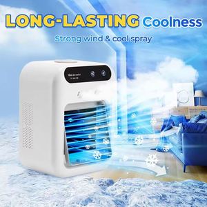 Ventilateur de bureau rechargeable de haute qualité avec humidificateur et batterie 1800 mAh, petit climatiseur pour la pièce - Product Image 4