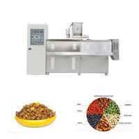 Machine de transformation d'aliments pour chiens à petite échelle hautement automatique avec contrôle PLC, acier inoxydable 304, capacité de 3 t/h, extrudeuse d'aliments pour chiens