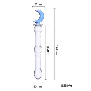 Star Love, juguete sexual para adultos para mujeres, hombres, <span class=keywords><strong>Gay</strong></span>, cuentas Anales de cristal, bolas grandes, consolador de cristal, pene, tapón trasero, masturbador de pene artificial - Product Image 3