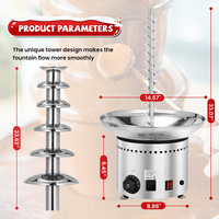 Fontaine à chocolat avec contrôle de température réglable et circulation automatique pour présentation de desserts professionnels et domestiques
