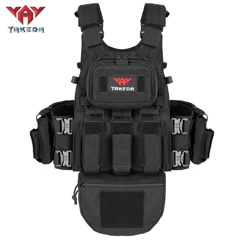 Yakeda Chaleco Tactico Camuflagem Segurança Vest Molle Bolsa de Combate Ao Ar Livre Formação Plate Carrier Quick Release Tactical Vest
