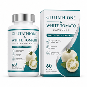Capsule <span class=keywords><strong>di</strong></span> Glutatione OEM all'Ingrosso con Pomodoro Bianco e Acido Ialuronico per Idratazione e Luminosità della Pelle - Product Image 1