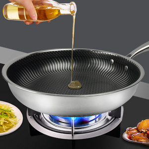 <span class=keywords><strong>Meisite</strong></span> Vente en gros, poêle à frire, ensemble de batterie de cuisine, poêles et sauteuses en acier inoxydable antiadhésif en nid d'abeille - Product Image 3