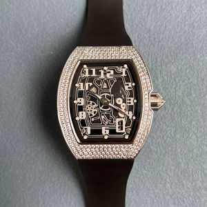 Montre mécanique automatique squelette de luxe Style sport or rose boîtier transparent bracelet en caoutchouc montre pour hommes montre RM - Product Image 1