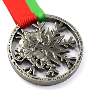 Hot Sale Custom Antique Hockey Medal Medallion