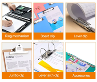 Juego de 4 clips metálicos tipo serpiente SC160M, clips de archivo de dos puntas para carpetas de gerencia