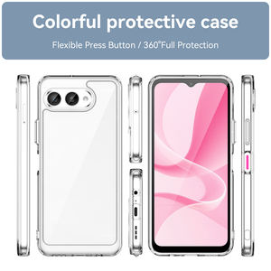 Custodia Trasparente per T-<span class=keywords><strong>Mobile</strong></span> REVVL 8, Cover Morbida in TPU Colorato con Paraurti e Retro Rigido in Acrilico 2 in <span class=keywords><strong>1</strong></span> per Telefono T-<span class=keywords><strong>Mobile</strong></span> T Phone 3 - Product Image 3