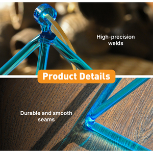 Pyramide chantante en quartz bleu triangulaire personnalisée par l'usine Jinfang avec maillet et sac de transport pour la guérison par le bain sonore et la méditation - Product Image 4