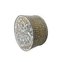 Style romain rond galvanisé Surface ondulée petit Pot en métal Pot de plantes succulentes Pots de fleurs pour jardin et fournitures pour la maison décor