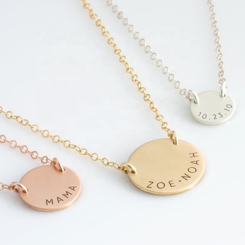 Personalized Gold Coin Necklace Perfect for Kids Adults