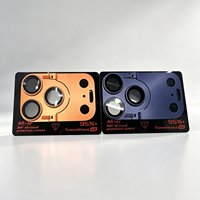 360 °   Protection intégrale d'objectif d'appareil photo avec béquille, cadre métallique mat, film anti-reflet AR AF, vente en gros pour iPhone 18 Pro, Pro Max, 17 Pro