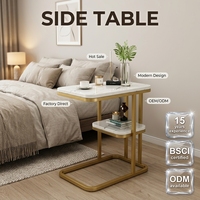 Table basse de salon en bois de style moderne avec rangement à double niveau, mobilier écologique pour la maison