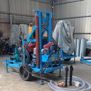 ポータブルミニリッグディープマシン100m 200m 300m水ボアホールドリルフォレージコア掘削リグモーターコンポーネント付き - Product Image 1