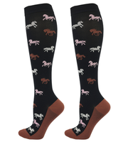 Chaussettes de sport professionnelles à compression personnalisée pour le cyclisme, la course à pied et l'équitation, 200N, chaussettes personnalisées en nylon, chaussettes athlétiques OEM