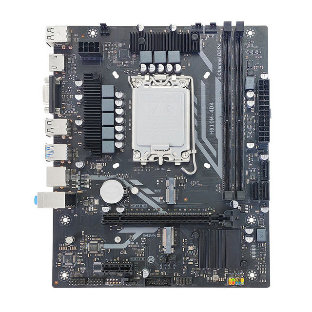New H610M-4D4 Desktop Computer Motherboard with LGA1700 Socket DDR4 Memory 2 Displays Synchronized H610 Support 12/13th Gen CPU
