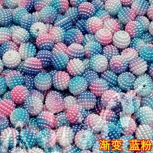 Nouvelles perles artisanales dégradées bicolores de 10 mm en forme de boule de baies, perles en <span class=keywords><strong>plastique</strong></span> pour la fabrication de sacs - Product Image 6